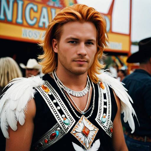 Vibrant Male Carnival Costume Portrait