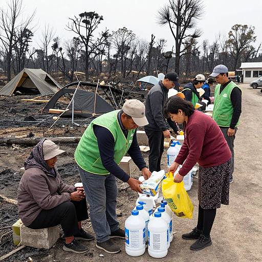 Campsite Aid in Burned-Out Area