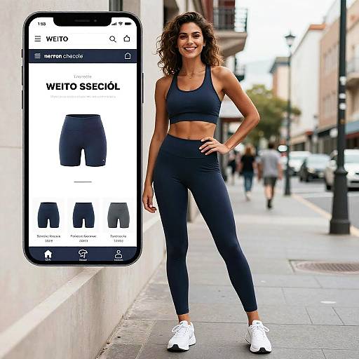 Smiling Woman in Sporty Wear Portrait