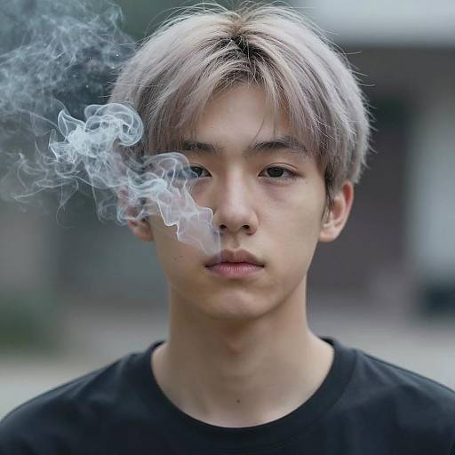 Mysterious Youth shrouded in Smoke