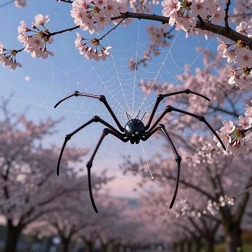 Elegant Spider Web Pokémon Under Twilight