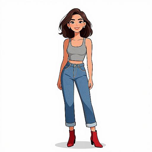 Smiling Woman in Casual Streetwear