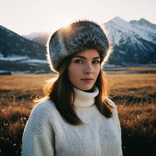 Winter Meadow Fashion Shoot at Sunset
