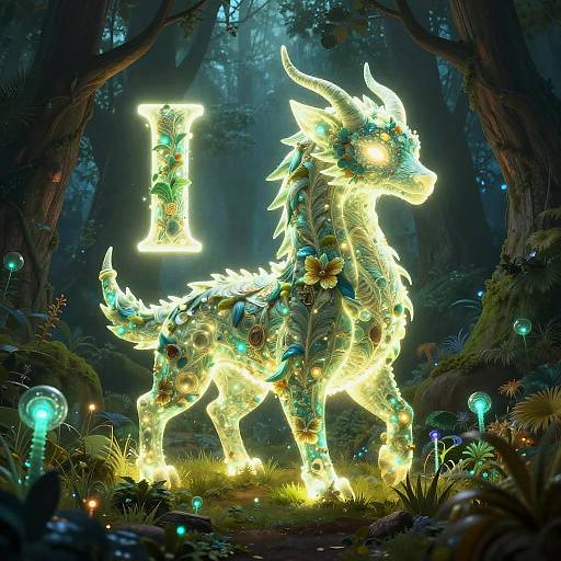 Mythical Ipsum Creature in Enchanted Forest