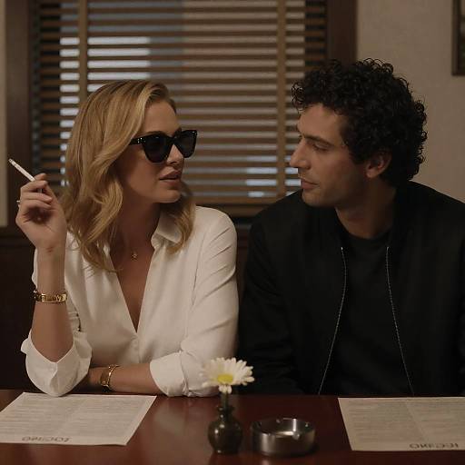 Romantic Evening in a Dim Restaurant