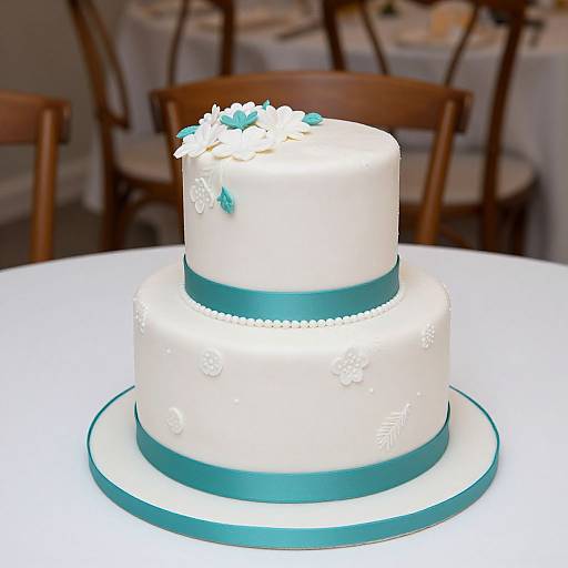 Elegant Two-Tiered Wedding Cake