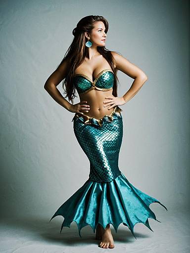 Elegant Mermaid Costume Dance Portrait