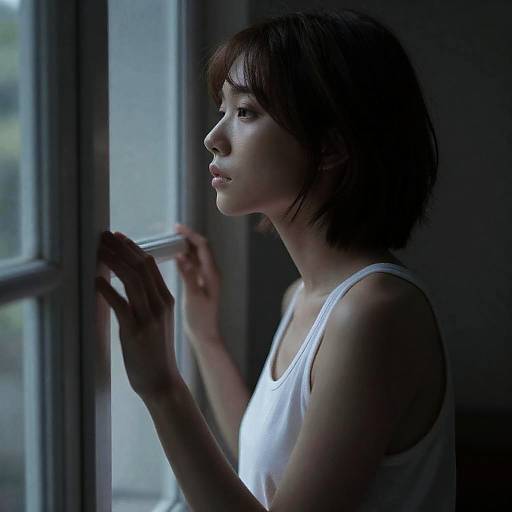 Introspective Portrait of a Young Woman