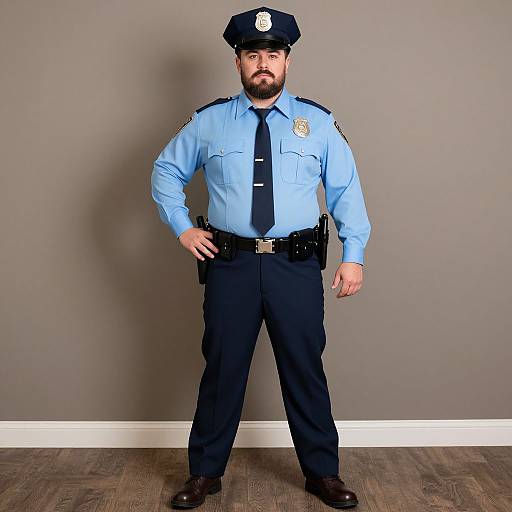 Plus Size Male Cop in Uniform