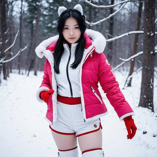Winter-Inspired MeiLing Zhou Cosplay Costume