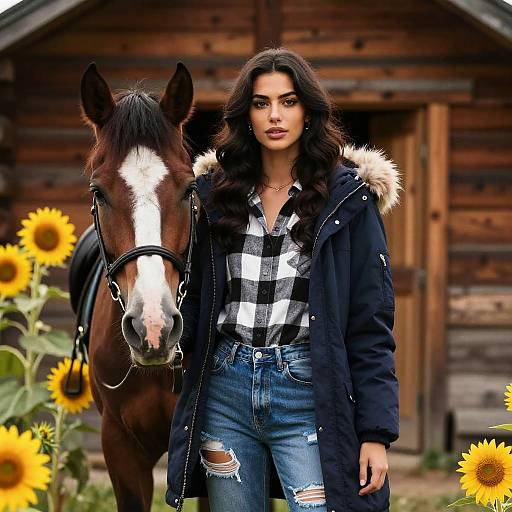 Rustic Chic Woman with Horse