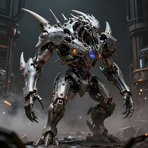 Intricate Biomechanical Creature Concept Art