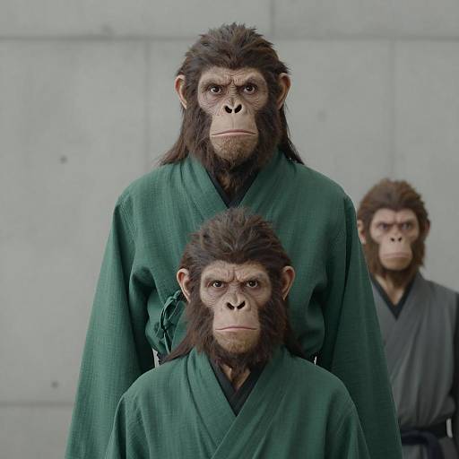 Unique Portrait of Ape-like Individuals