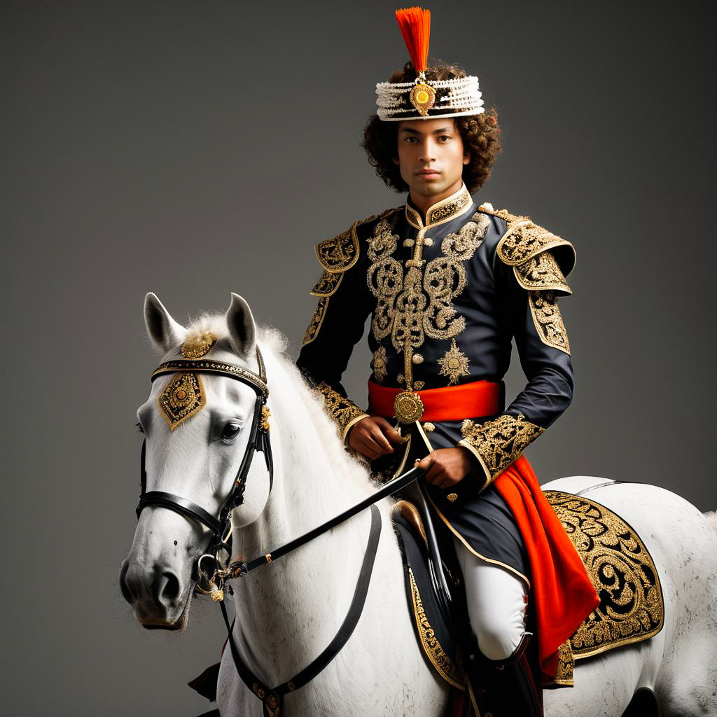 Excited Young Cavalry Leader at Durbar Festival