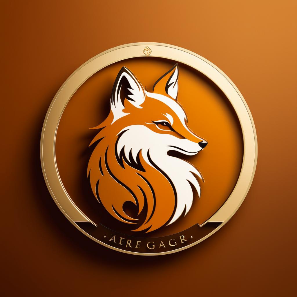 Charming Fox Logo with Amber Circle