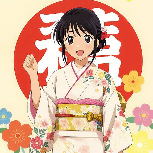 Joyful Anime Kimono Coming of Age