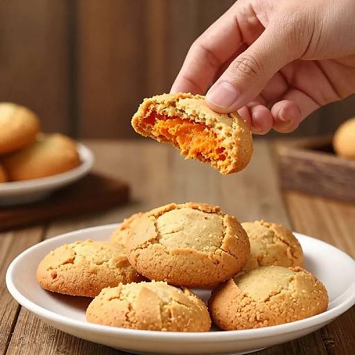 Hand Holding Sweet Potato Cookie