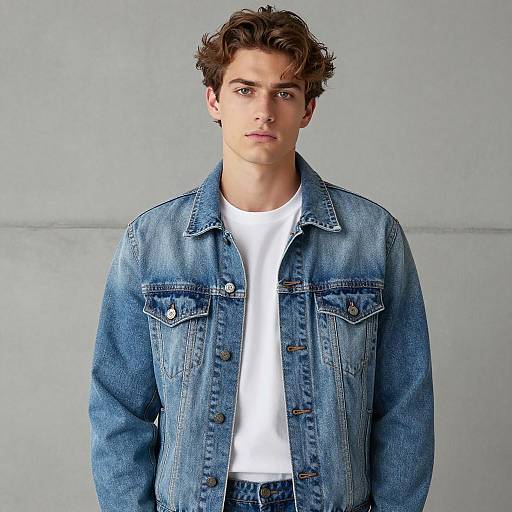Young Man in Denim Jacket
