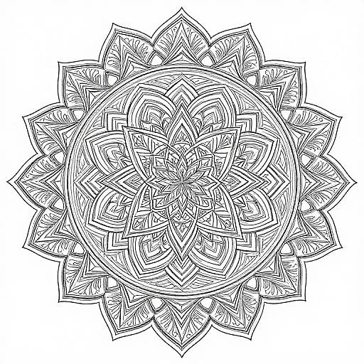 Intricate Mandala for Meditative Introspection