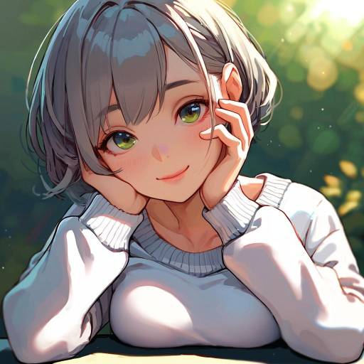 Smiling Girl in a Cozy Sweater