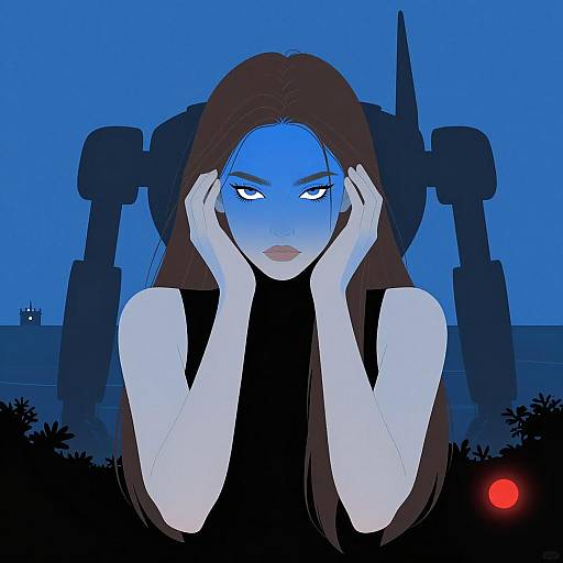 Ethereal Woman with Serene Expression