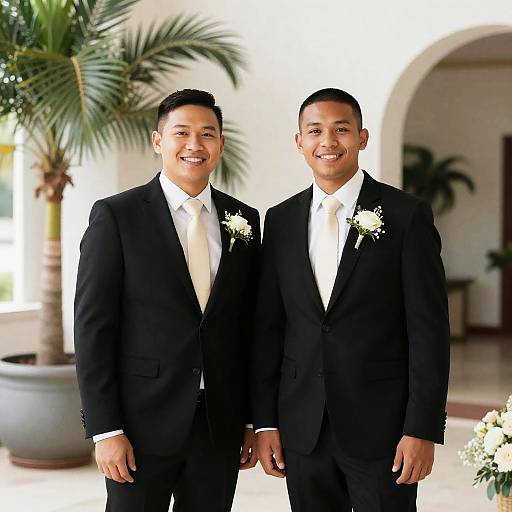 Elegant Indoor Portrait of Two Men
