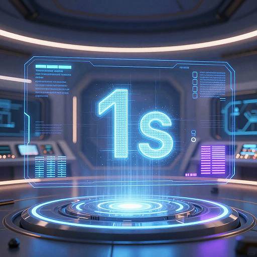 Futuristic Sci-Fi Holographic Interface