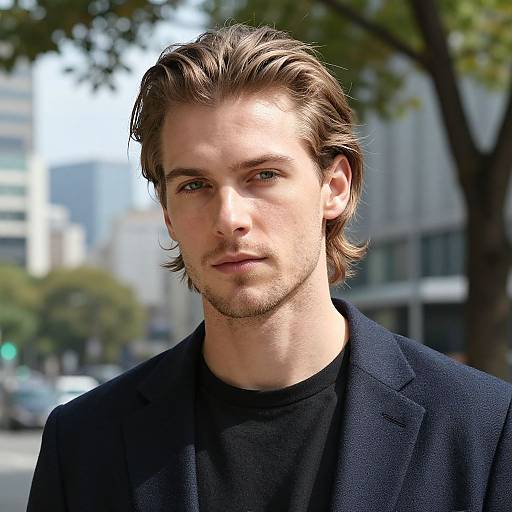 Confident European Man in Urban Fashion