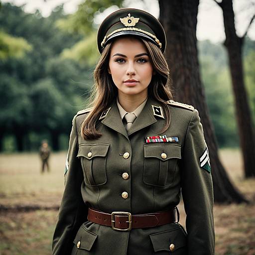 Realistic World War Army Costume Portrait