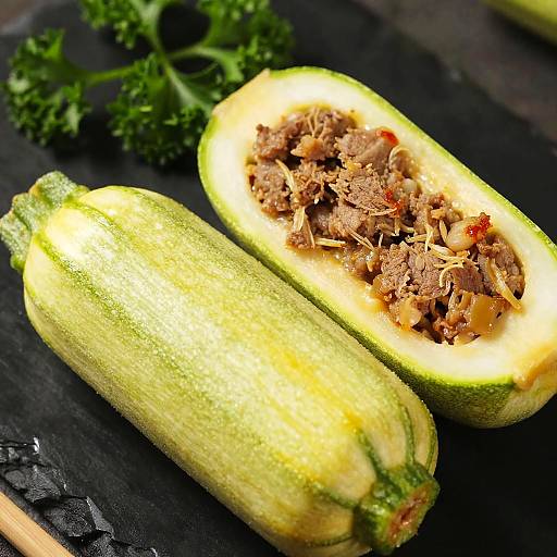 Vibrant Zucchini Rolls with Meaty Filling