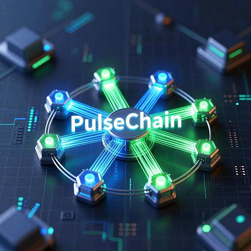 Futuristic PulseChain Network Concept