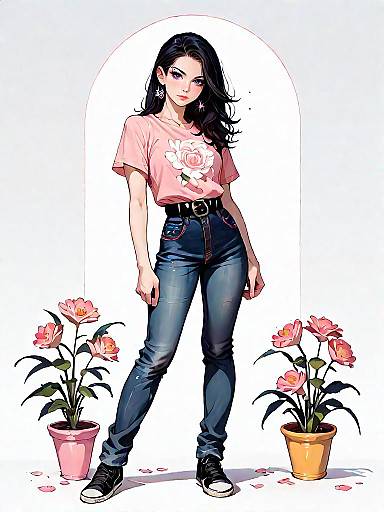 Chic Woman in Pastel Fashion