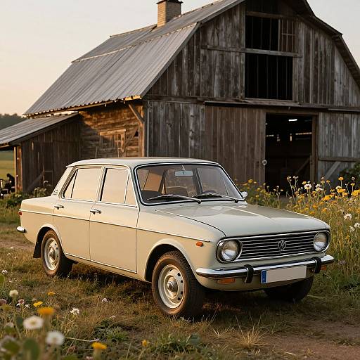 Vintage Nissan by Rustic Barn