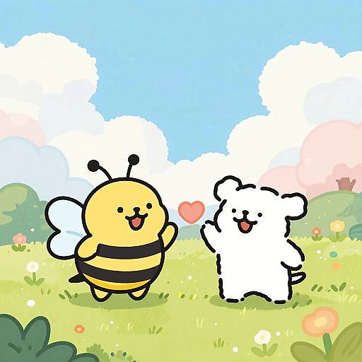 Bee and PuppyCat Charming Kids Illustration