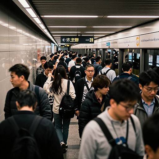 Rush Hour Subway Crowd Diversity