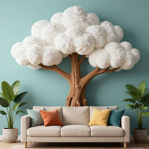 Whimsical Pillow Tree Decor
