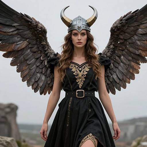 Viking Angel with Ornate Dress