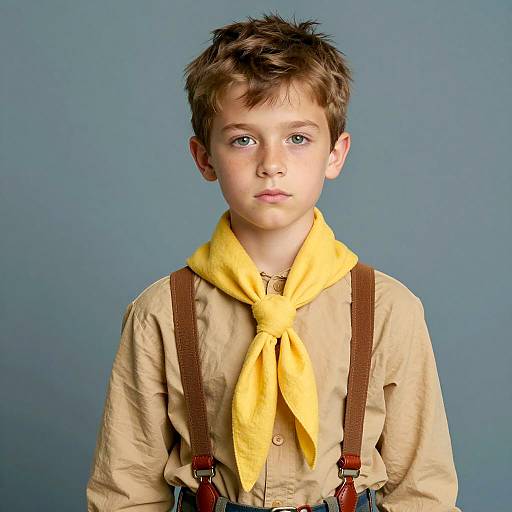 Photorealistic Portrait of a Young Boy