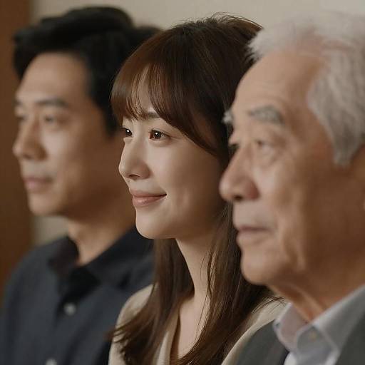 Close-up of Three Generations Smiling