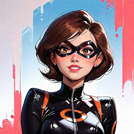 Helen Parr Cartoon Anime Portrait