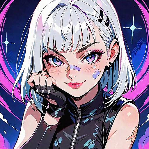 Anime Girl at Night Club