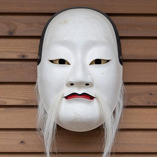 Intricate Japanese Noh Mask Design