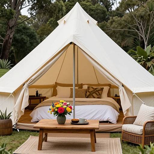 Luxurious Bell Tent Glamping Setup