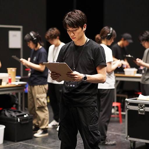 Dedicated Stage Manager Backstage Portrait