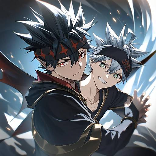 Illustration of Asta (black clover), black clover in the style of Pallad