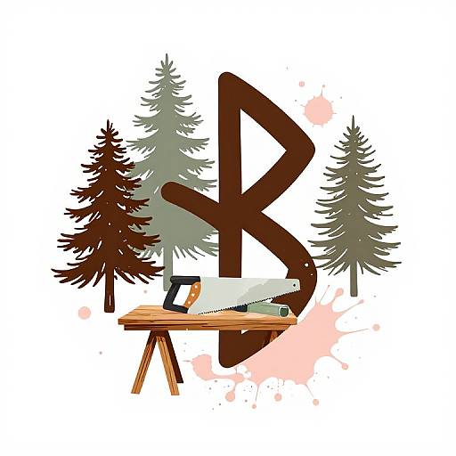 Digital illustration of a large brown letter 