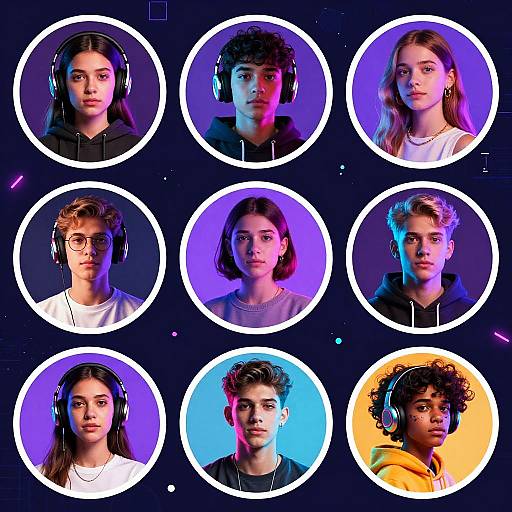 Futuristic Neon YouTube Avatars