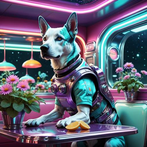 Dog Astronaut in Space Diner