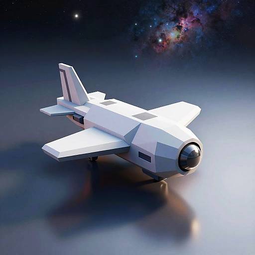 Low-Poly Isometric Retro Spacecraft