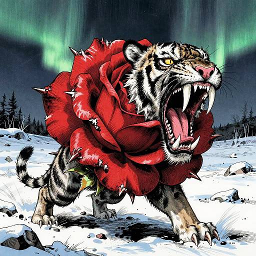 Fierce Floral Beasts in Winter